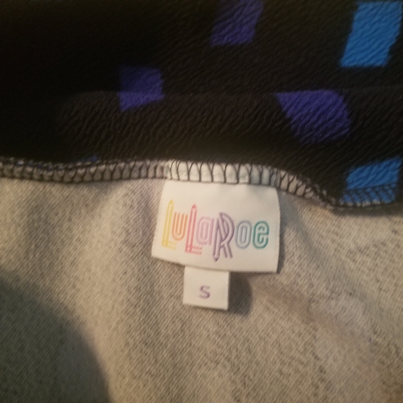 LuLaRoe Cassie. Black pencil skirt w/ blue. S - Picture 3 of 4